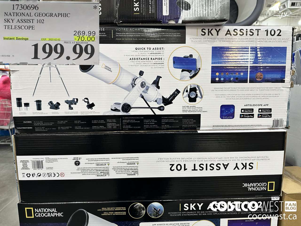 1730696 NATIONAL GEOGRAPHIC SKY ASSIST 102 TELESCOPE ($70.00 INSTANT SAVINGS EXPIRES ON 2025-02-02) $199.99