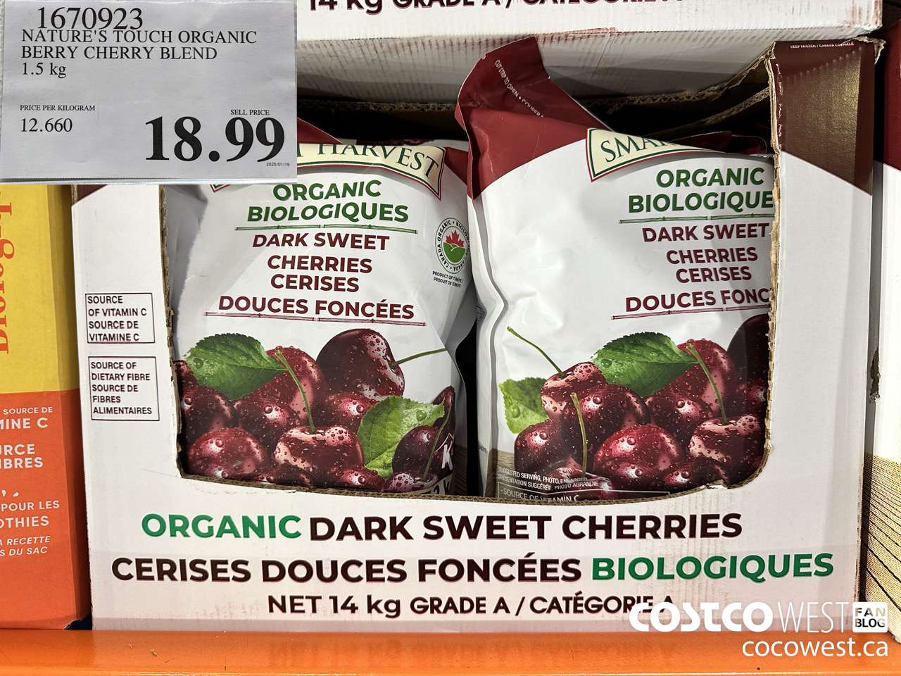 1670923 NATURE'S TOUCH ORGANIC BERRY CHERRY BLEND 1.5 KG $18.99