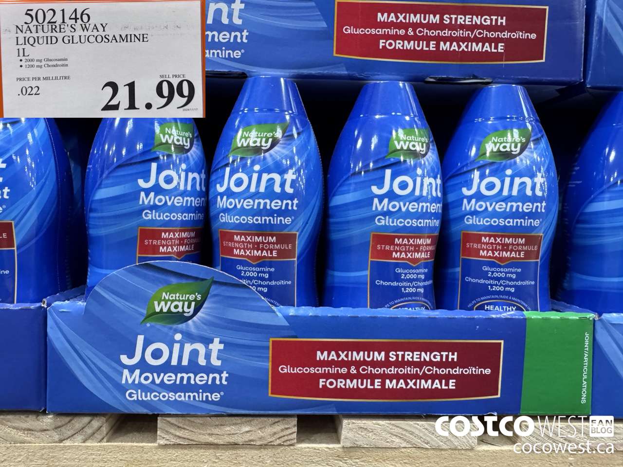 502146 NATURE'S WAY LIQUID GLUCOSAMINE 1 L $21.99