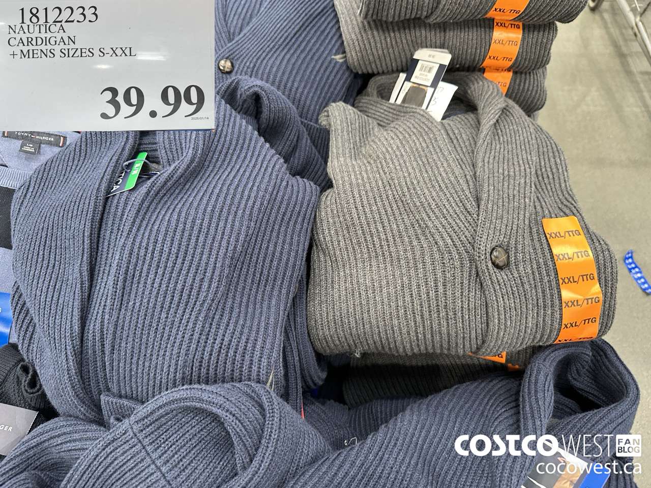 1812233 NAUTICA CARDIGAN MENS SIZES S-XXL $39.99