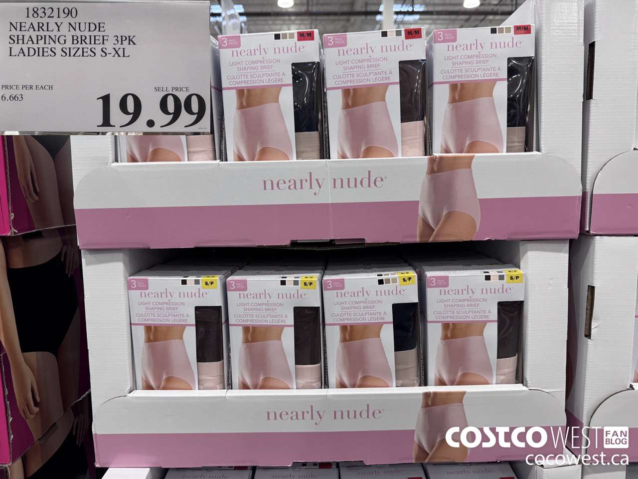 1832190 NEARLY NUDE SHAPING BRIEF 3PK LADIES SIZES S-XL $19.99