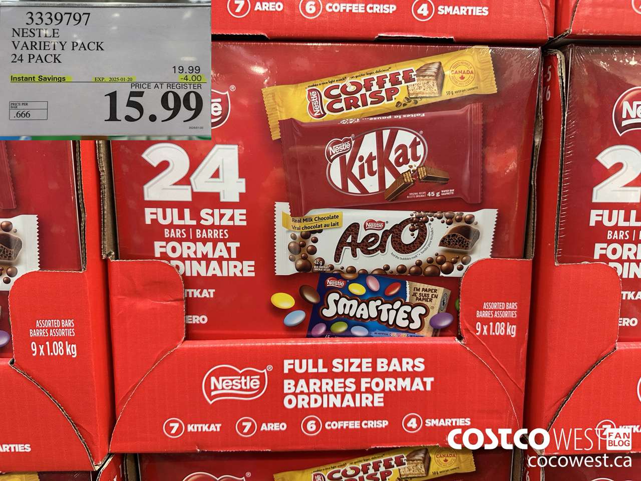 3339797 NESTLE VARIETY PACK 24 PACK ($4.00 INSTANT SAVINGS EXPIRES ON 2025-01-20) $15.99