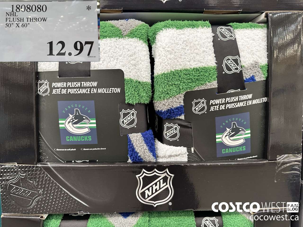 1808080 NHL PLUSH THROW 50