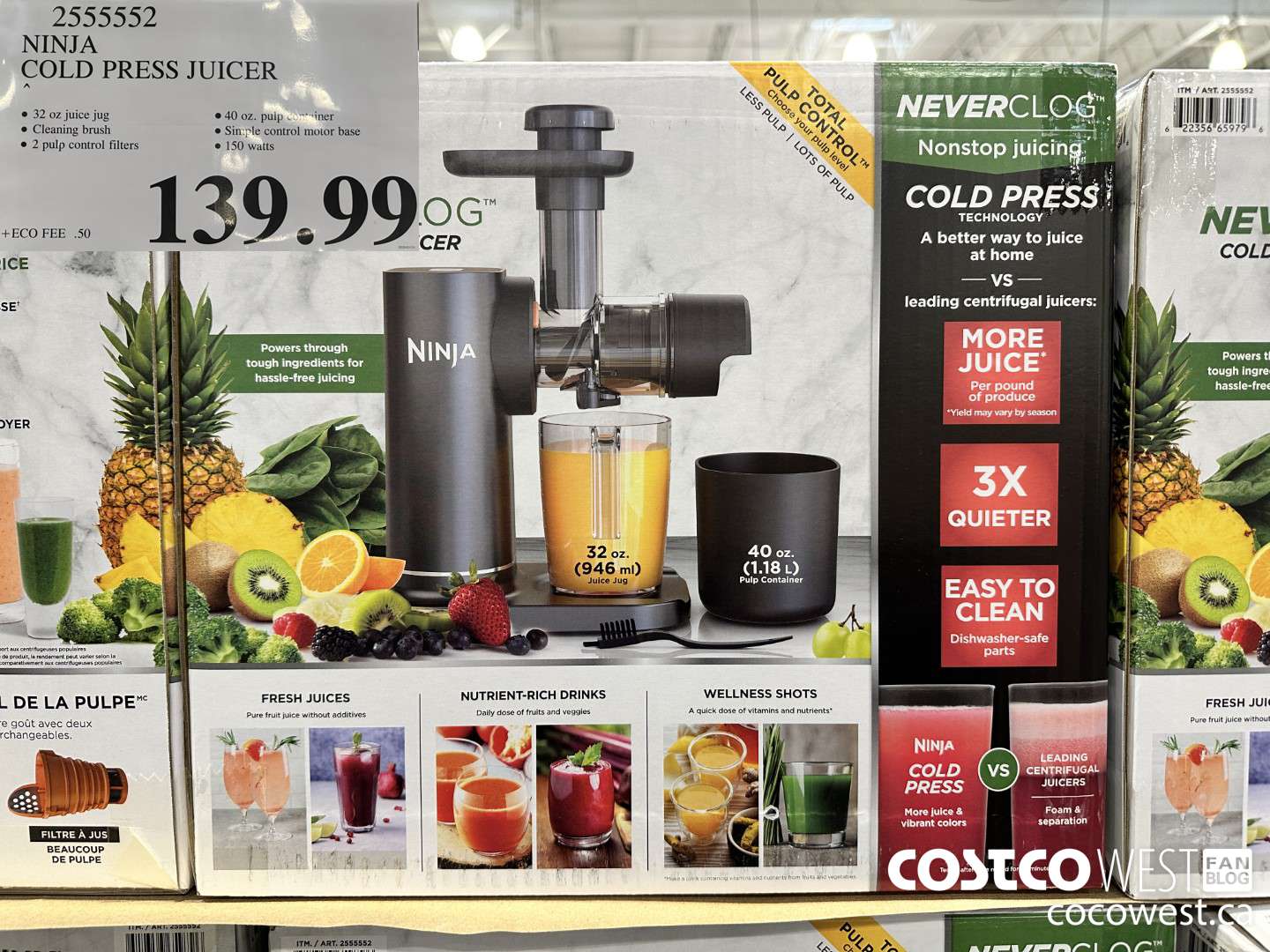 2555552 NINJA COLD PRESS JUICER $139.99