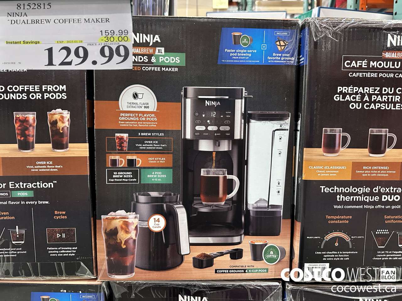 8152815 NINJA DUALBREW COFFEE MAKER ($30.00 INSTANT SAVINGS EXPIRES ON 2025-01-19) $129.99