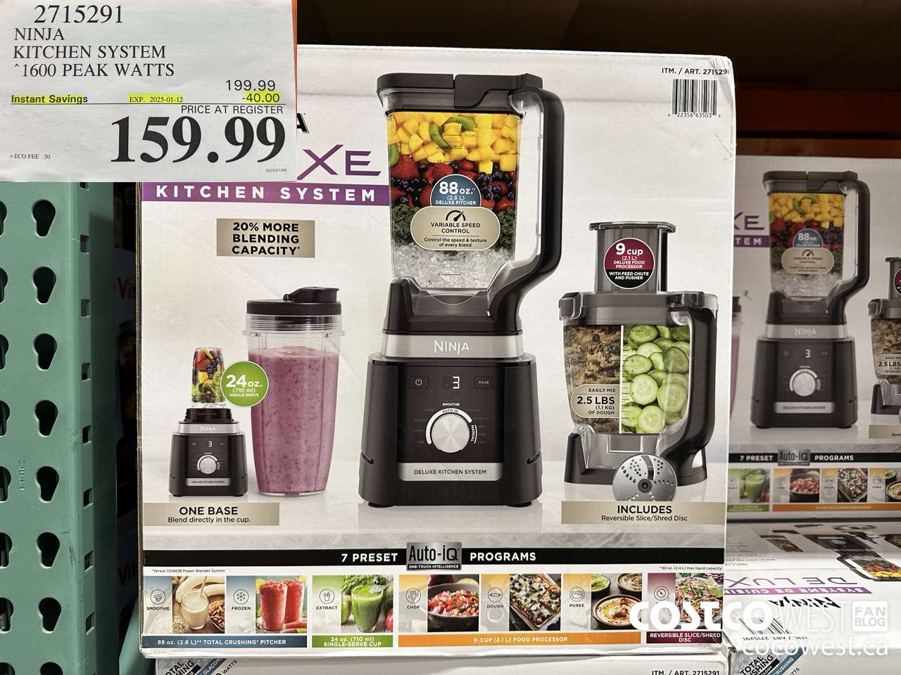 2715291 NINJA KITCHEN SYSTEM 1600 PEAK WATTS ($40.00 INSTANT SAVINGS EXPIRES ON 2025-01-12) $159.99