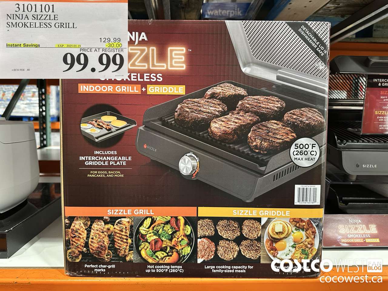 3101101 NINJA SIZZLE SMOKELESS GRILL ($30.00 INSTANT SAVINGS EXPIRES ON 2025-01-19) $99.99