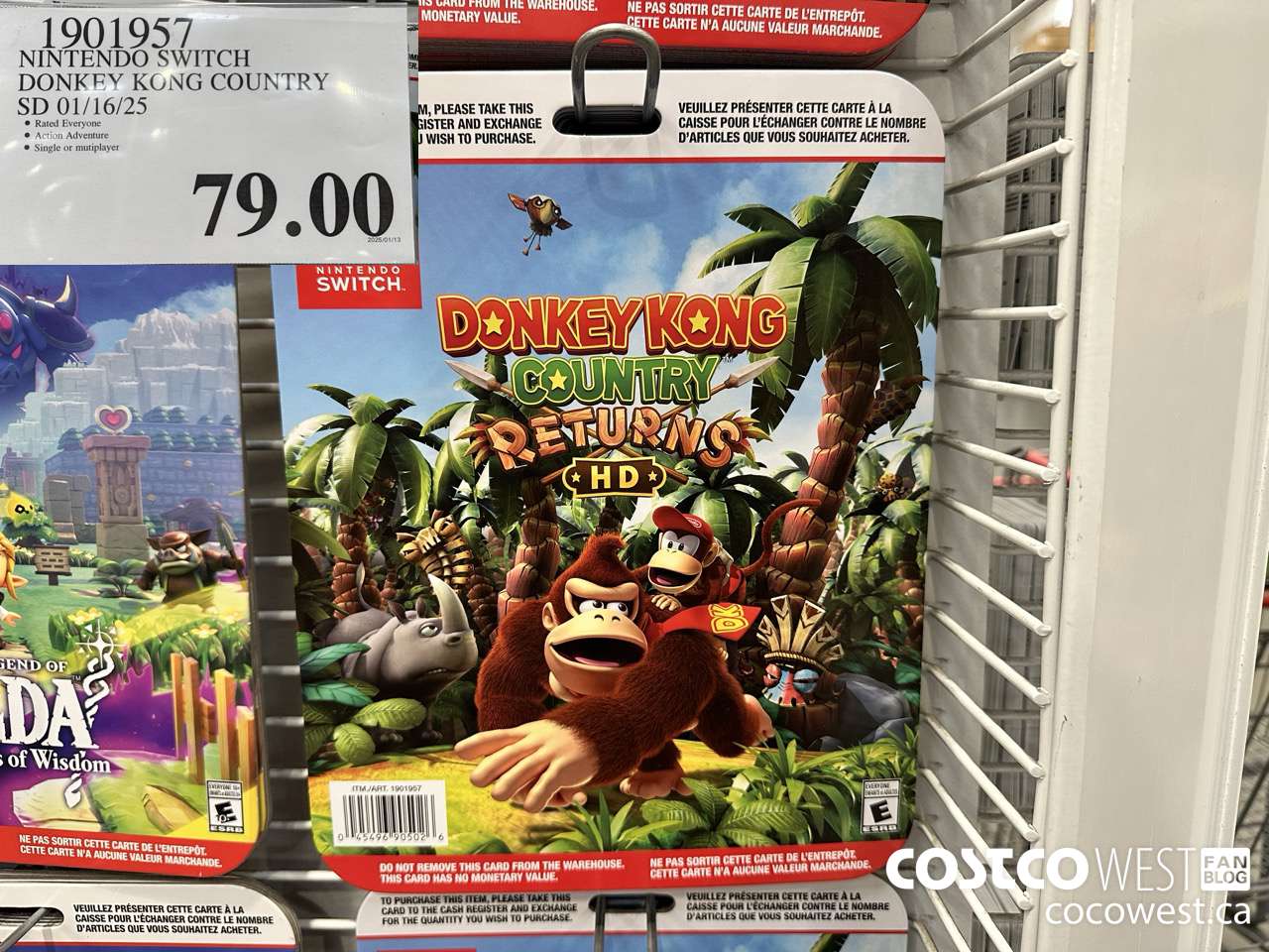 1901957 NINTENDO SWITCH DONKEY KONG COUNTRY SD 01/16/25 $79.00