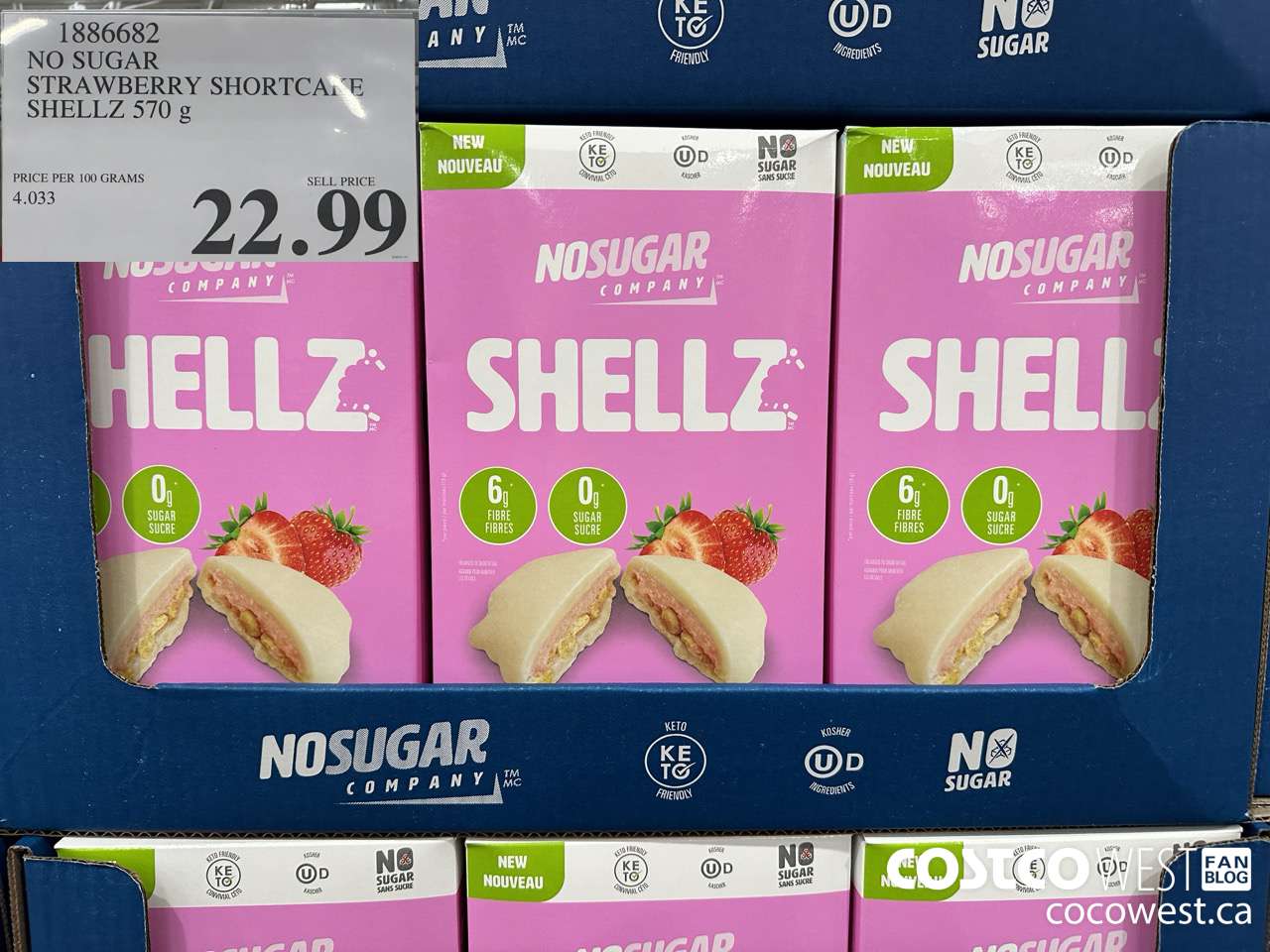 1886682 NO SUGAR STRAWBERRY SHORTCAKE SHELLZ 570G $22.99