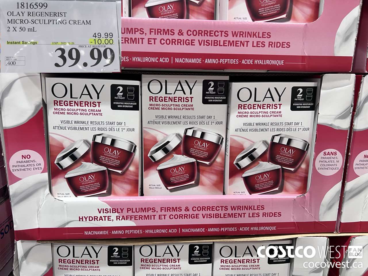 1816599 OLAY REGENERIST 2 X 50ML ($10.00 INSTANT SAVINGS EXPIRES ON 2025-01-26) $39.99