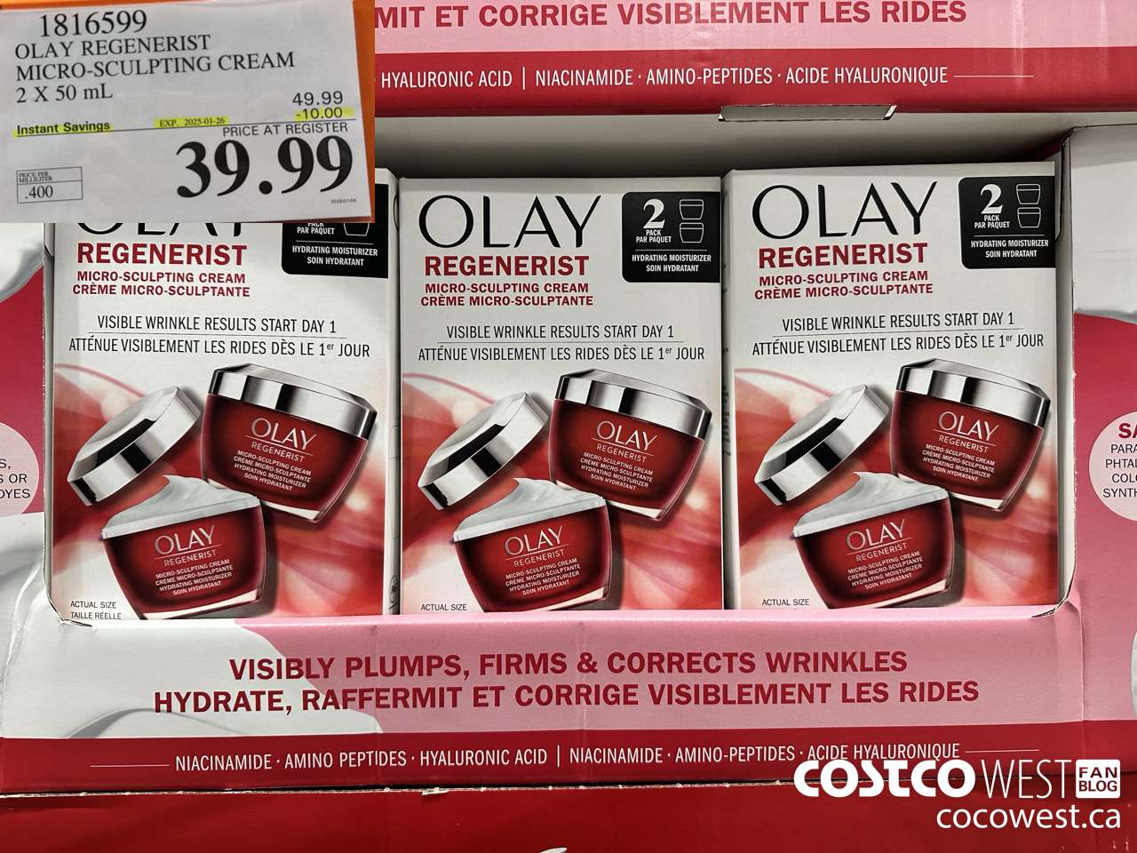 1816599 OLAY REGENERIST 2 X 50ML ($10.00 INSTANT SAVINGS EXPIRES ON 2025-01-26) $39.99