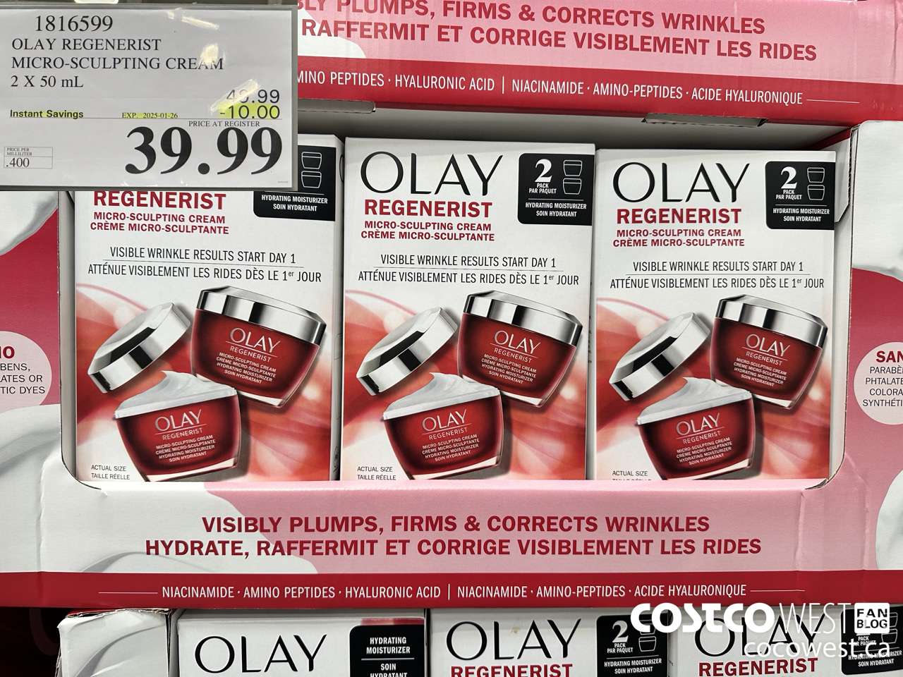 1816599 OLAY REGENERIST 2 X 50ML ($10.00 INSTANT SAVINGS EXPIRES ON 2025-01-26) $39.99
