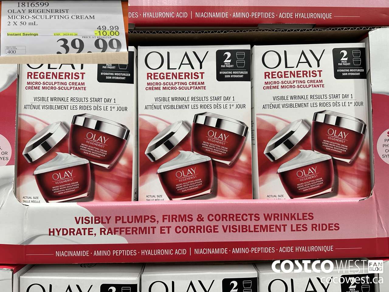 1816599 OLAY REGENERIST 2 X 50ML ($10.00 INSTANT SAVINGS EXPIRES ON 2025-01-26) $39.99