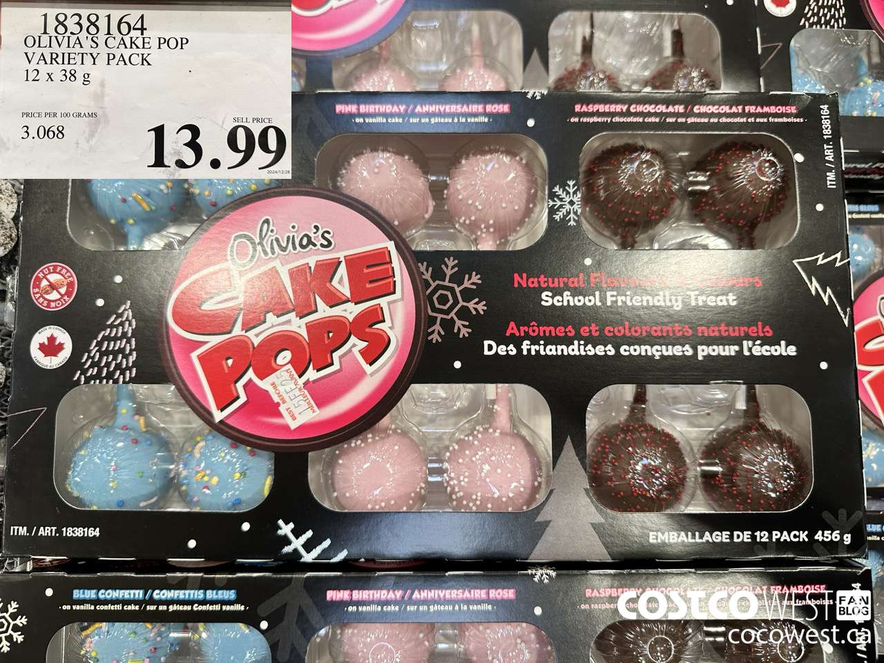 1838164 OLIVIA'S CAKE POP VARIETY PACK 12 X 38G $13.99