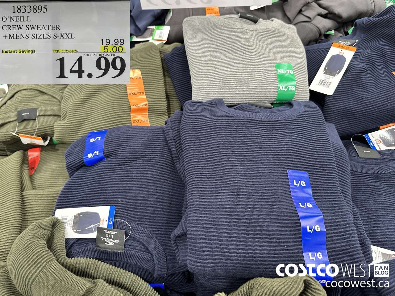 1833895 O'NEILL CREW SWEATER MENS SIZES S-XXL ($5.00 INSTANT SAVINGS EXPIRES ON 2025-01-26) $14.99