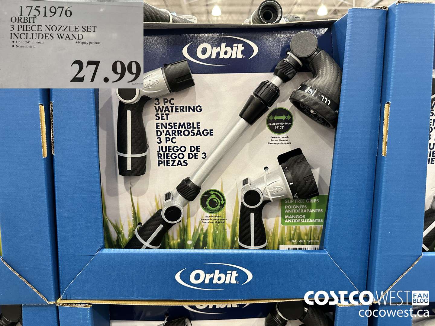 1751976 ORBIT 3 PIECE NOZZLE SET INCLUDES WAND $27.99
