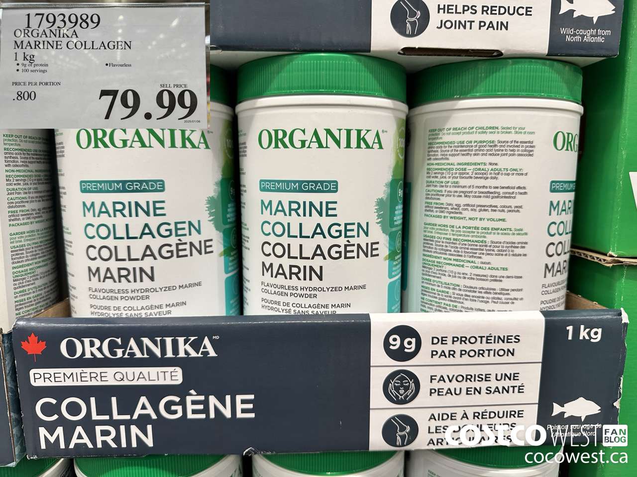 1793989 ORGANIKA MARINE COLLAGEN 1 KG $79.99