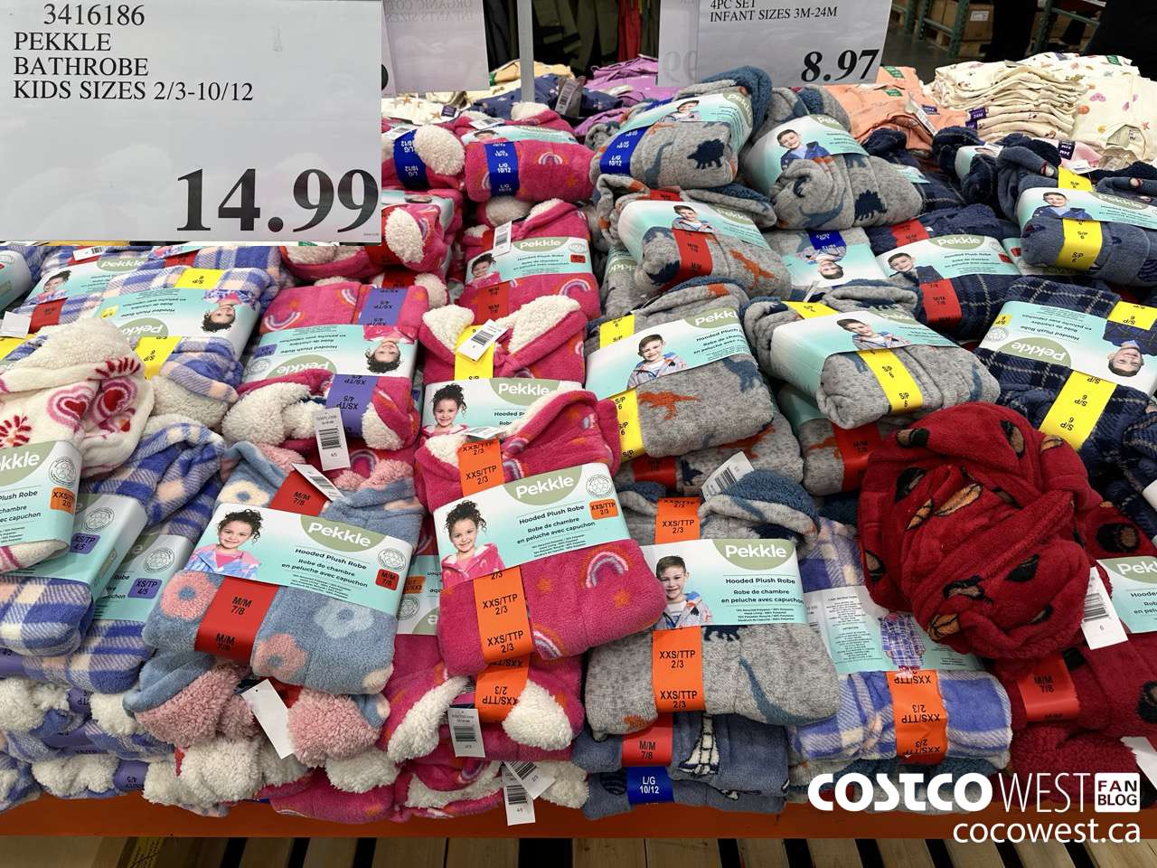 3416186 PEKKLE BATHROBE KIDS SIZES 2/3-10/12 $14.99