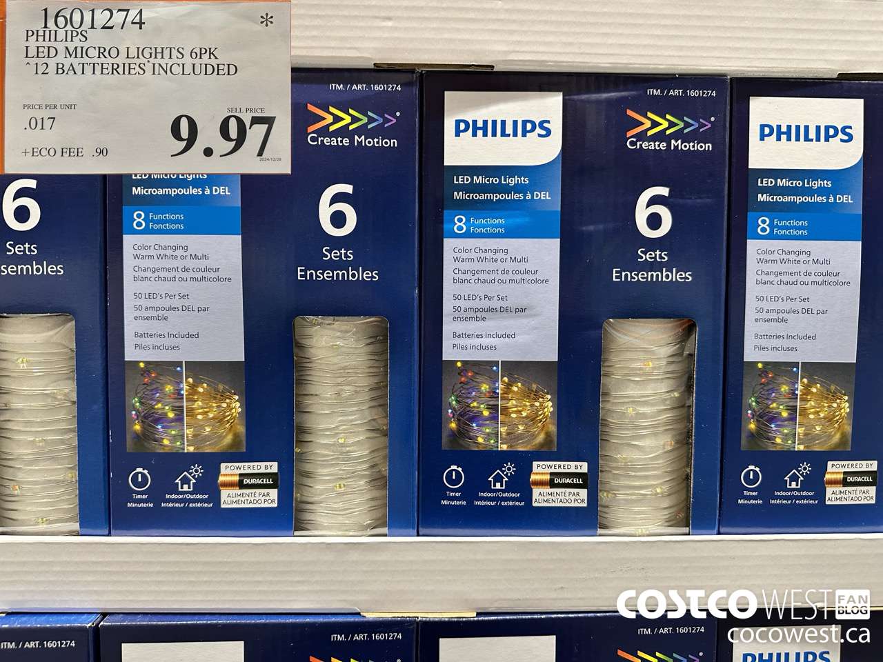 1601274 PHILIPS LED MICRO LIGHTS 6PK 12 BATTERIES INCLUDED $9.97