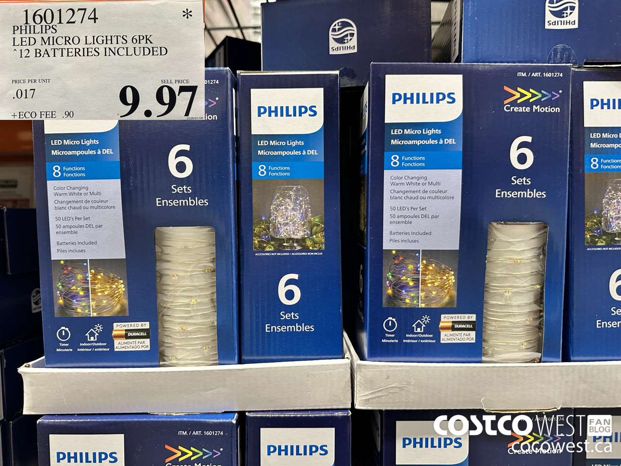 1601274 PHILIPS LED MICRO LIGHTS 6PK 12 BATTERIES INCLUDED $9.97