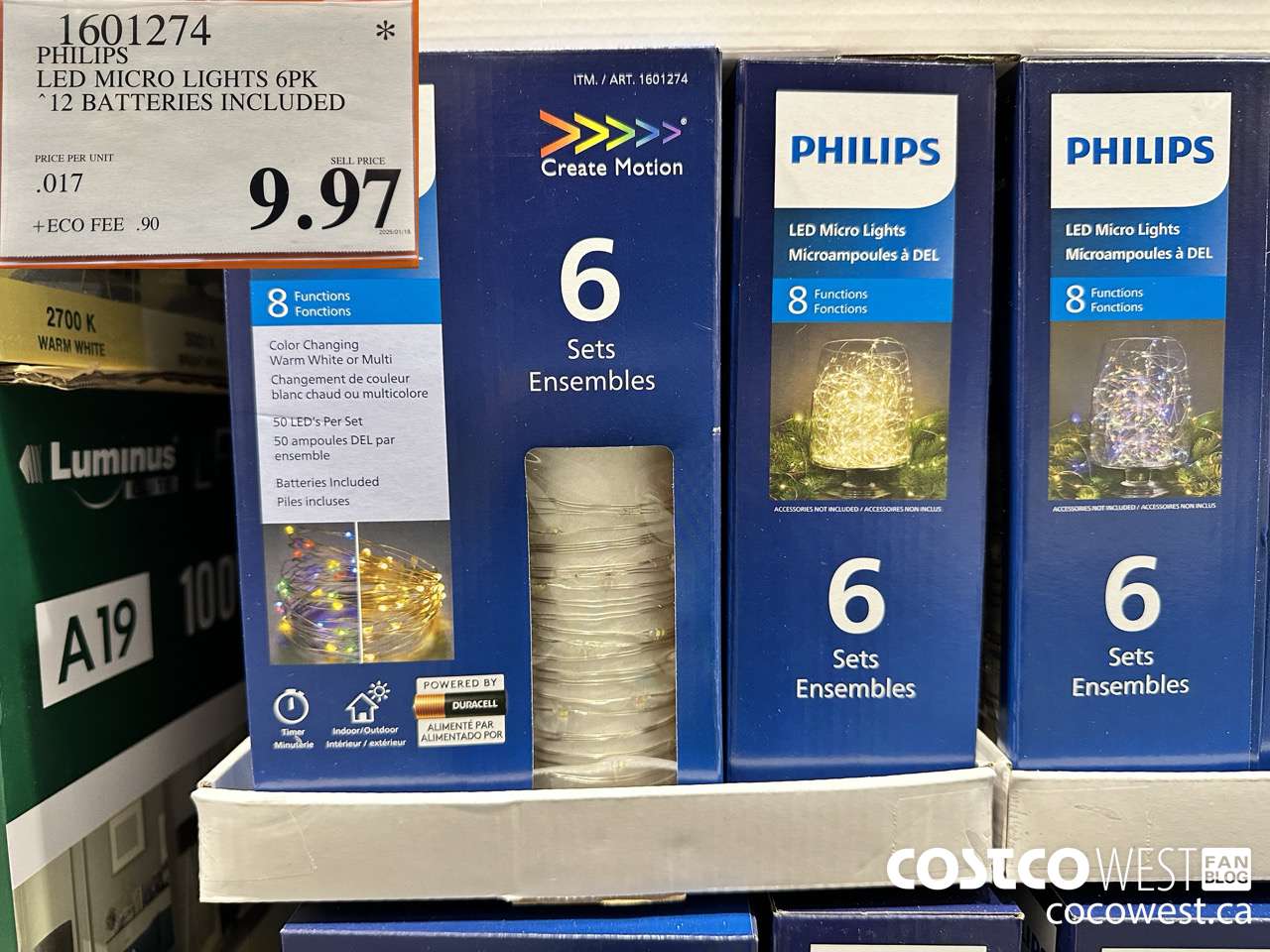 1601274 PHILIPS LED MICRO LIGHTS 6PK 12 BATTERIES INCLUDED $9.97