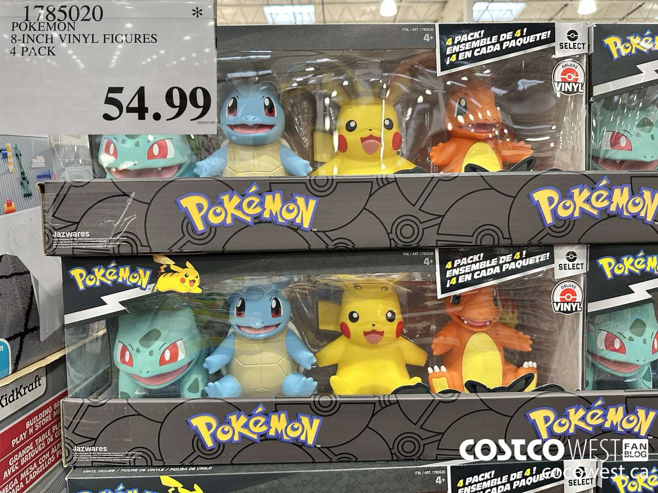 1785020 POKEMON 8-INCH VINYL FIGURES 4 PACK $54.99