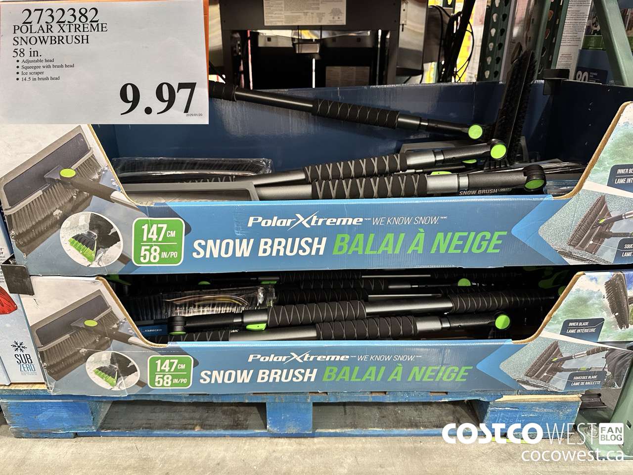 2732382 POLAR XTREME SNOWBRUSH 58IN $9.97