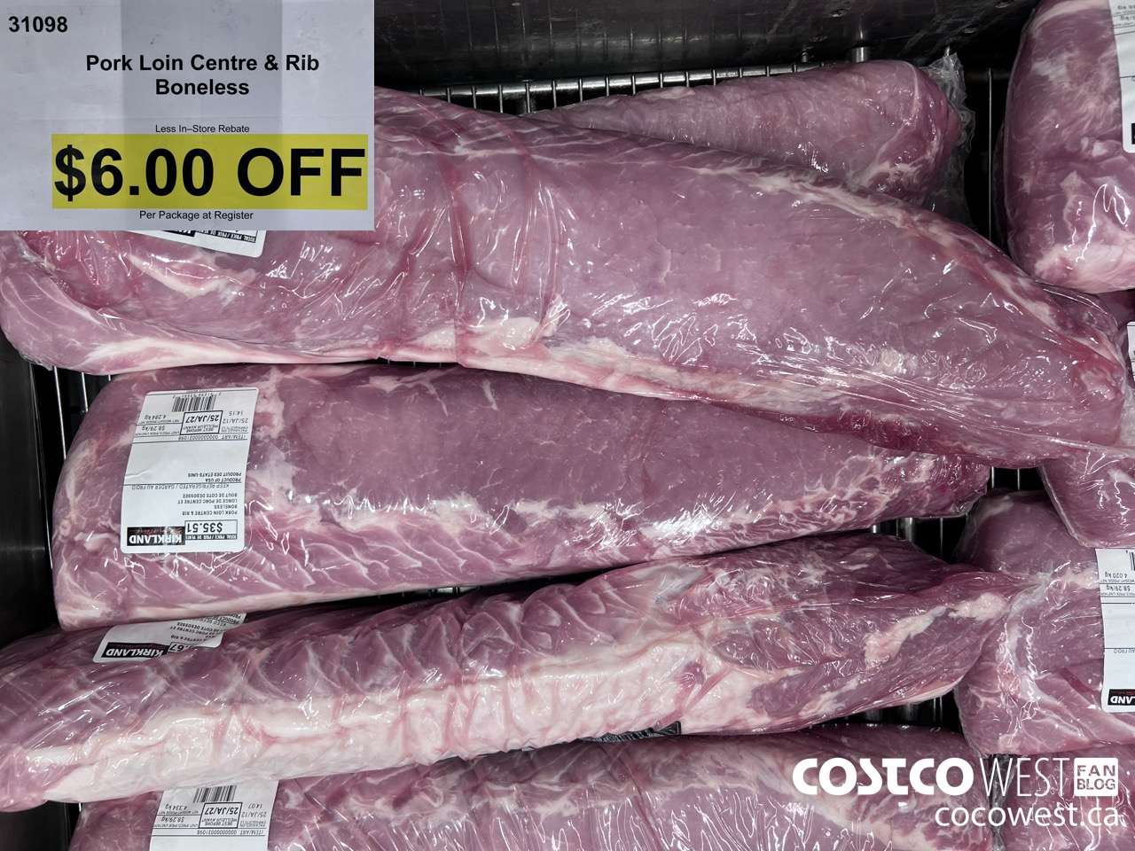 31098 PORK LOIN CENTRE & RIB BONELESS ($6.00 INSTANT SAVINGS)
