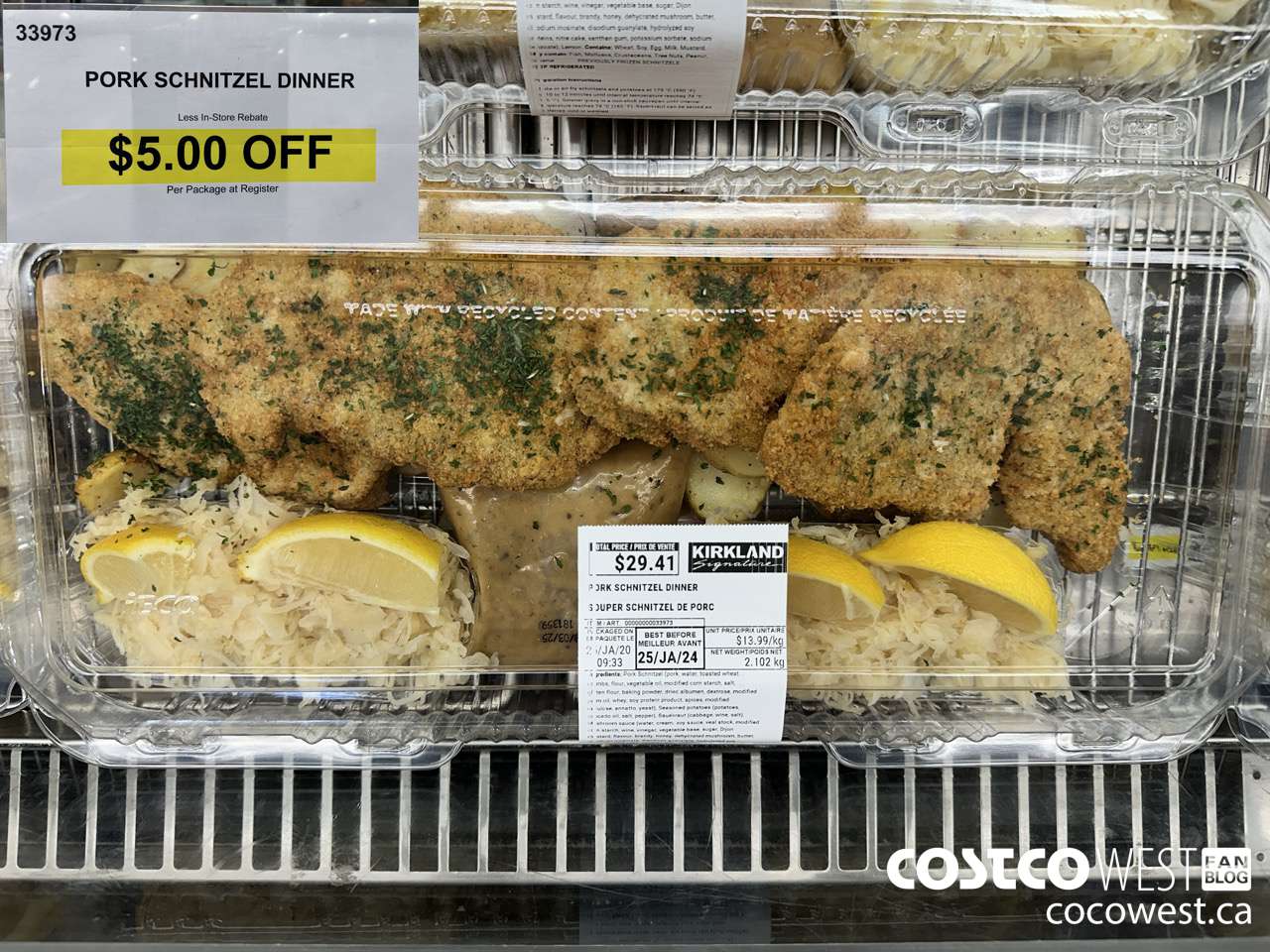 33973 PORK SCHNITZEL DINNER ($5.00 INSTANT SAVINGS)