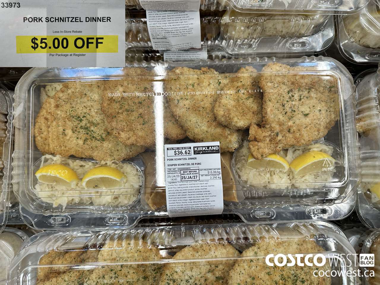 33973 PORK SCHNITZEL DINNER ($5.00 INSTANT SAVINGS)