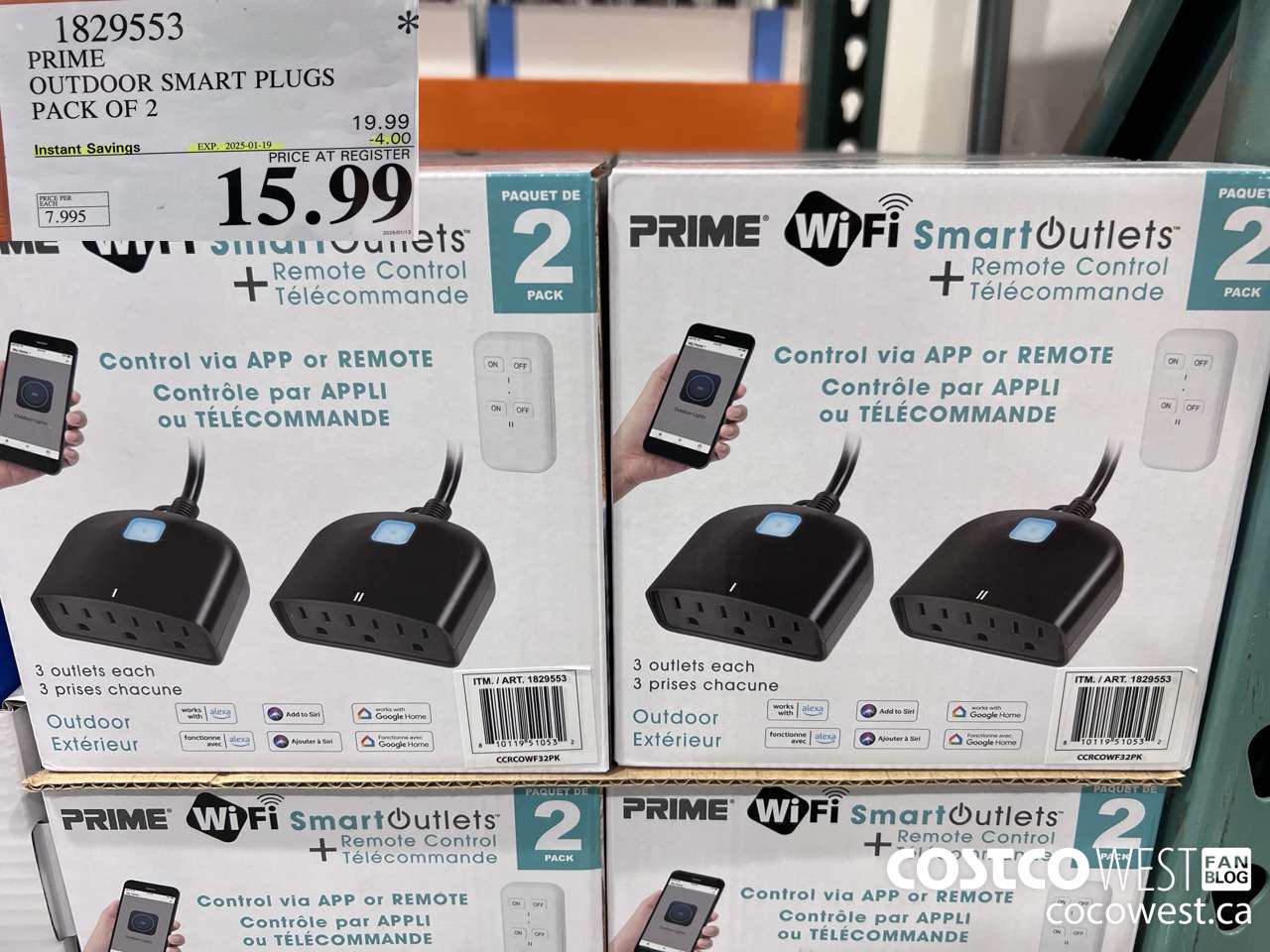 1829553 PRIME OUTDOOR SMART PLUGS PACK OF 2 ($4.00 INSTANT SAVINGS EXPIRES ON 2025-01-19) $15.99