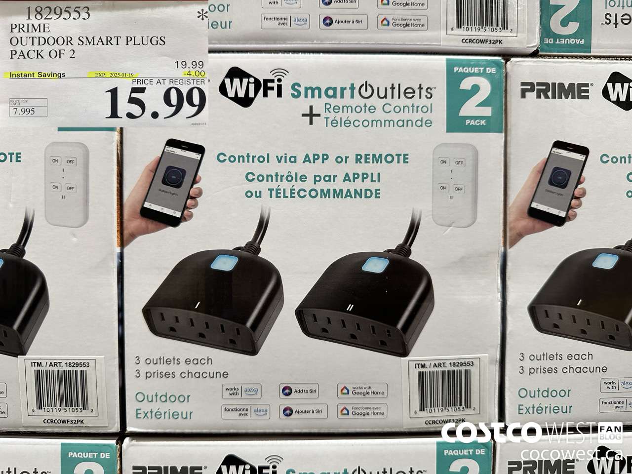 1829553 PRIME OUTDOOR SMART PLUGS PACK OF 2 ($4.00 INSTANT SAVINGS EXPIRES ON 2025-01-19) $15.99
