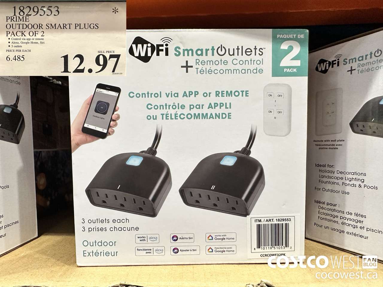 1829553 PRIME OUTDOOR SMART PLUGS PACK OF 2 $12.97