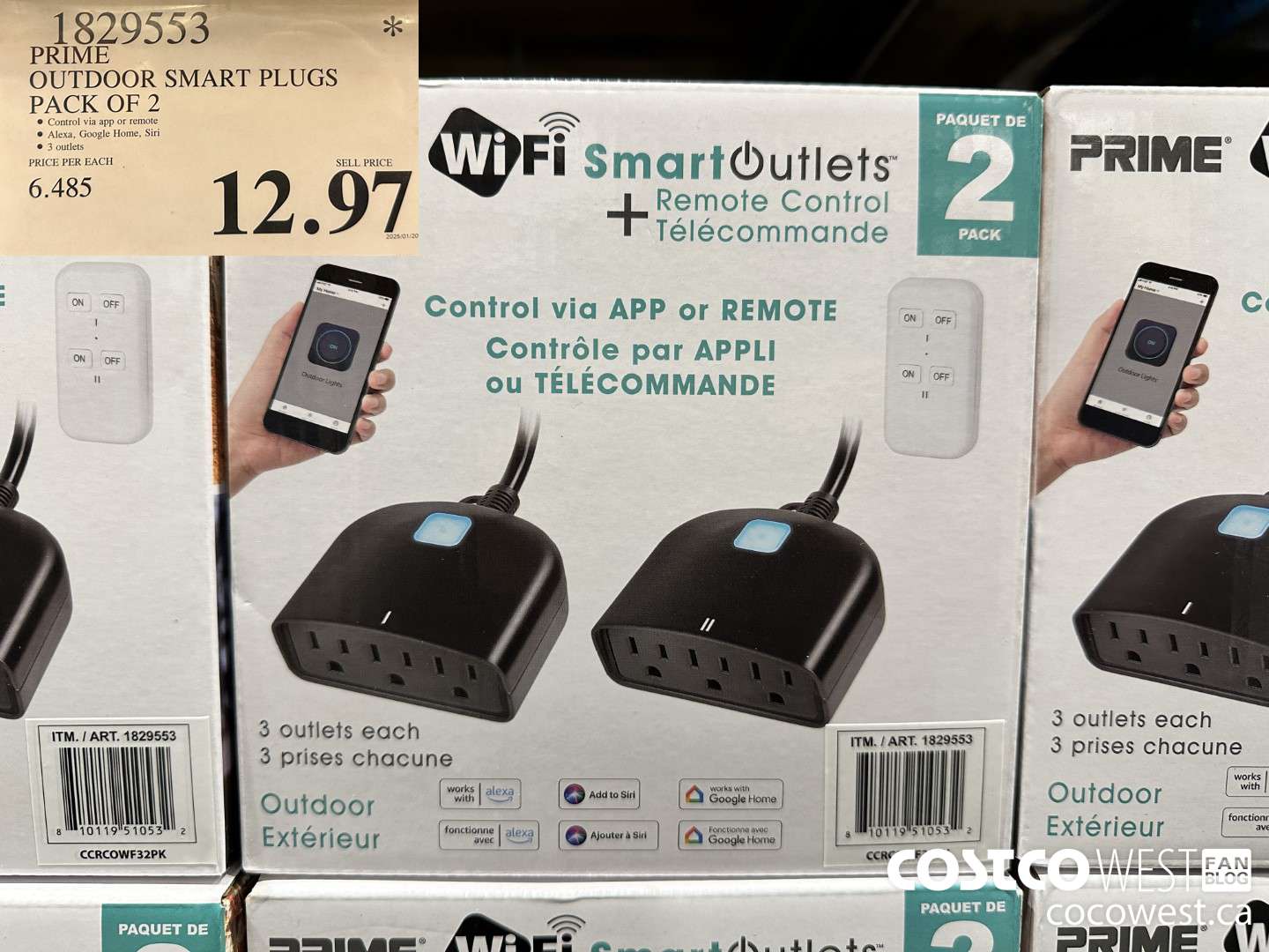 1829553 PRIME OUTDOOR SMART PLUGS PACK OF 2 $12.97