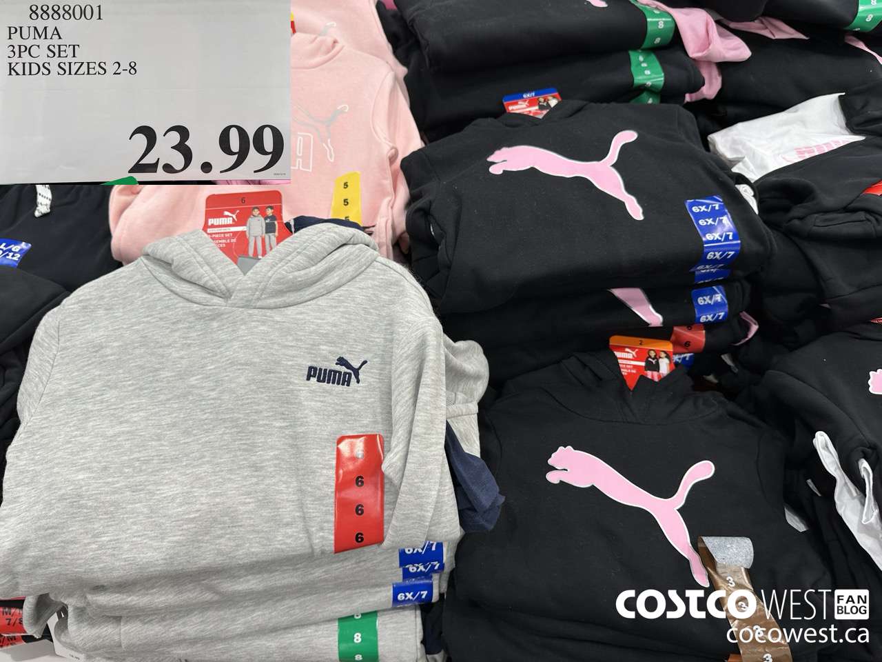 8888001 PUMA 3PC SET KIDS SIZES 2-8 $23.99