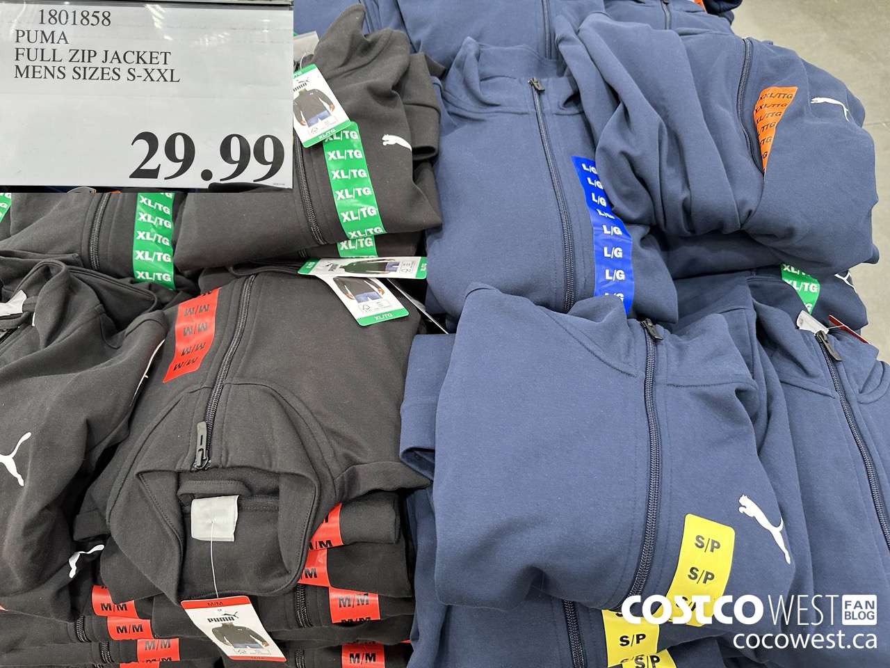 1801858 PUMA FULL ZIP JACKET MENS SIZES S-XXL $29.99