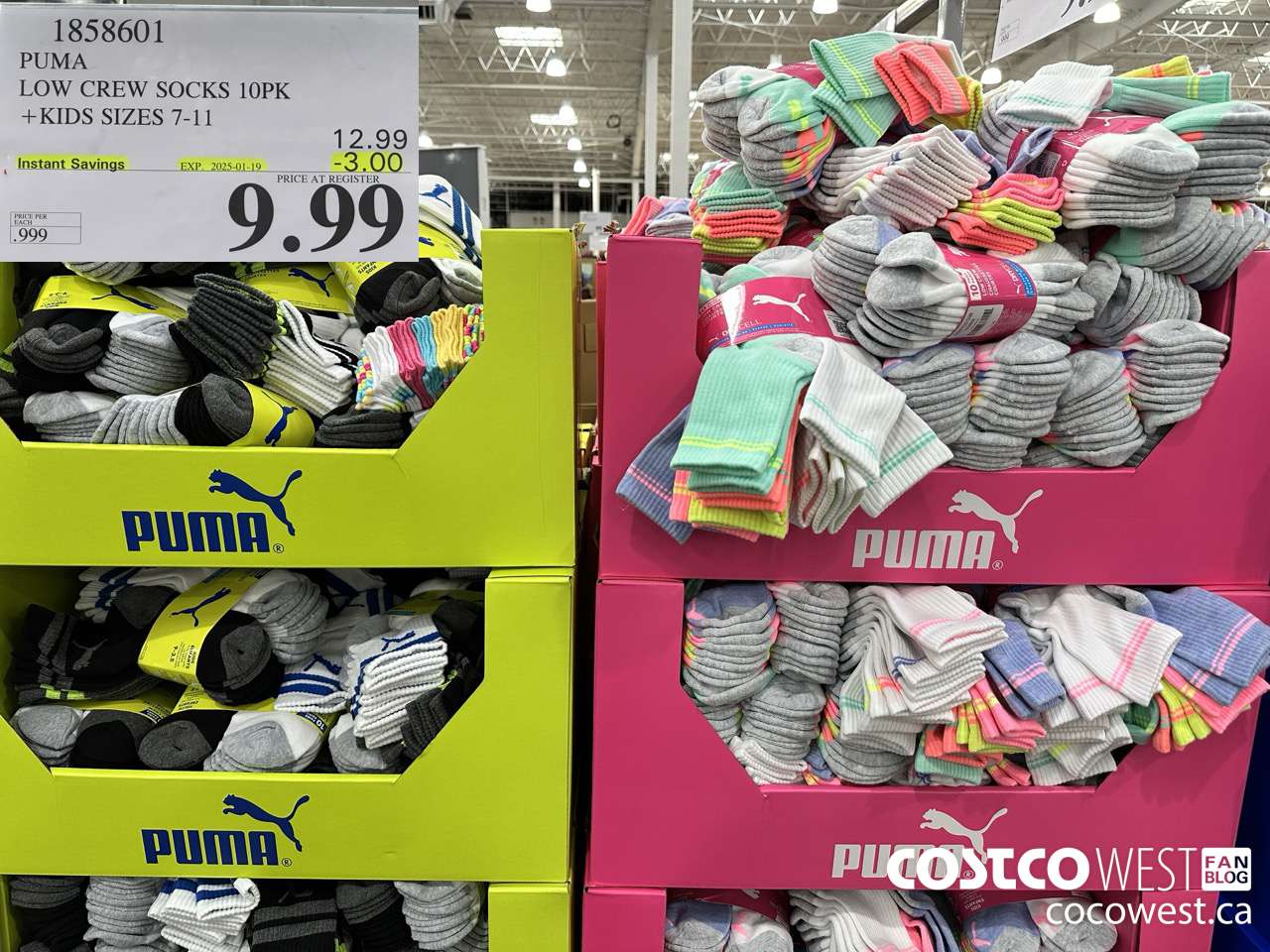 1858601 PUMA LOW CREW SOCKS 10PK KIDS SIZES 7-11 ($3.00 INSTANT SAVINGS EXPIRES ON 2025-01-19) $9.99