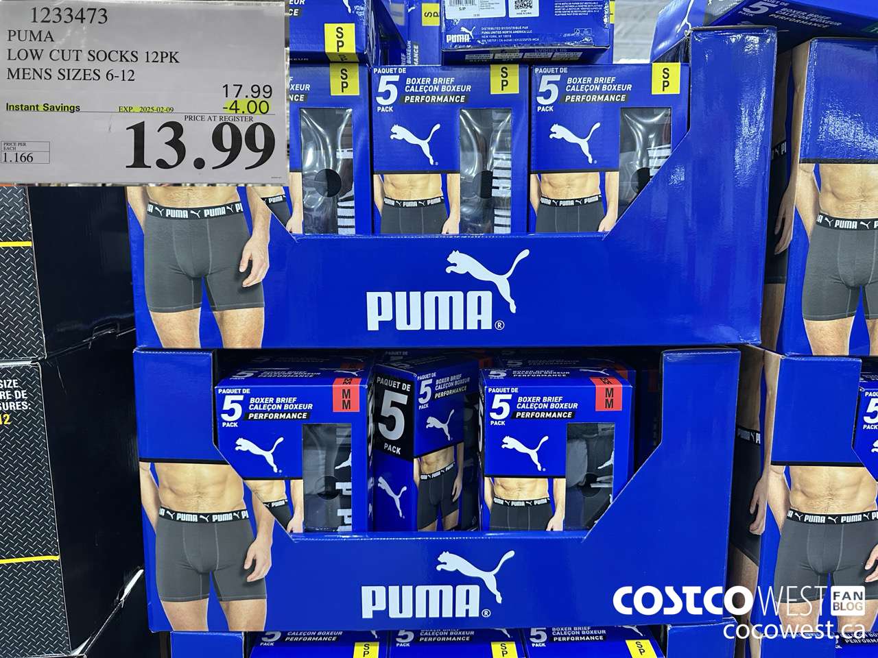 1233473 PUMA LOW CUT SOCK 12PK MENS SIZES 6-12 ($4.00 INSTANT SAVINGS EXPIRES ON 2025-02-09) $13.99