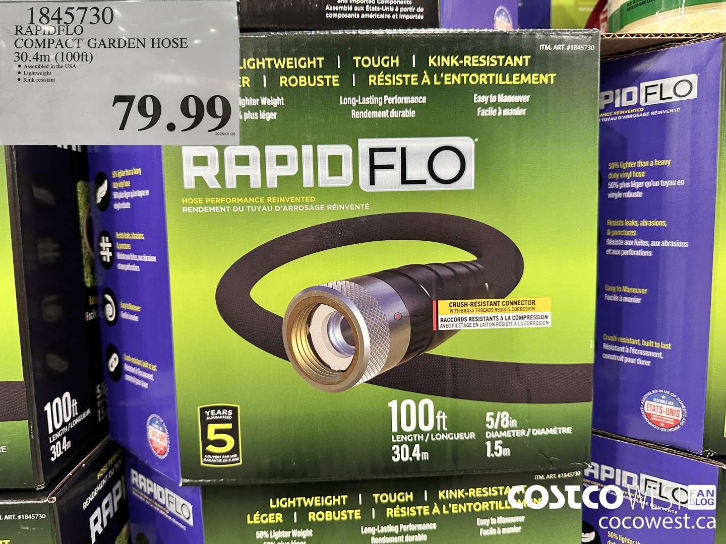 1845730 RAPiDOFLO COMPACT GARDEN HOSE 30.4m (100ft) $79.99