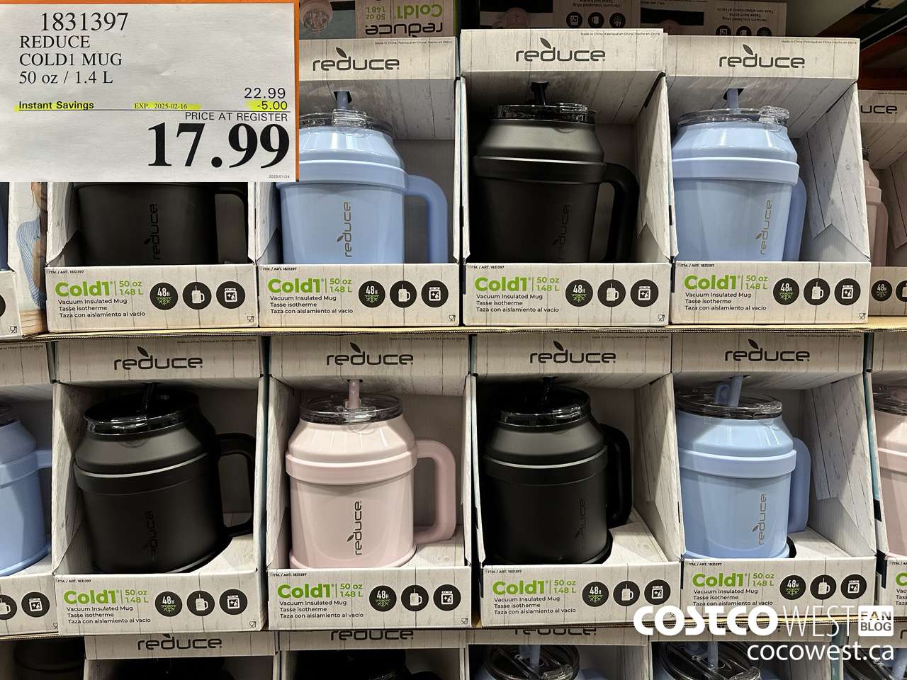 1831397 REDUCE COLD1 MUG 50 OZ/1.4L ($5.00 INSTANT SAVINGS EXPIRES ON 2025-02-16) $17.99
