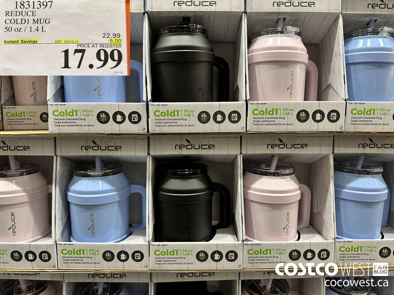 1831397 REDUCE COLD1 MUG 50 OZ/1.4L ($5.00 INSTANT SAVINGS EXPIRES ON 2025-02-16) $17.99