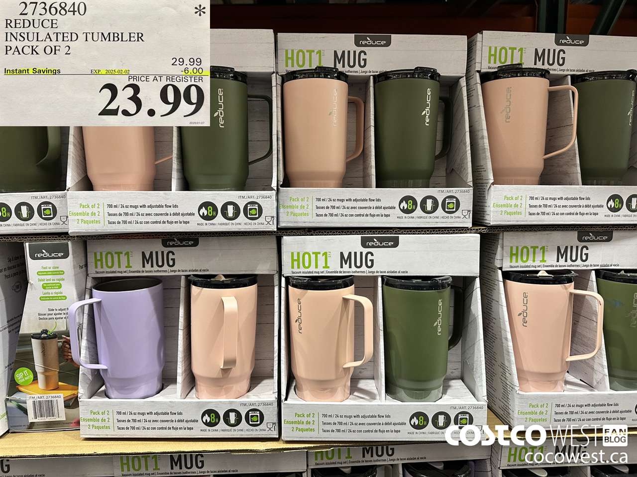 2736840 REDUCE INSULATED TUMBLER PACK OF 2 ($6.00 INSTANT SAVINGS EXPIRES ON 2025-02-02) $23.99