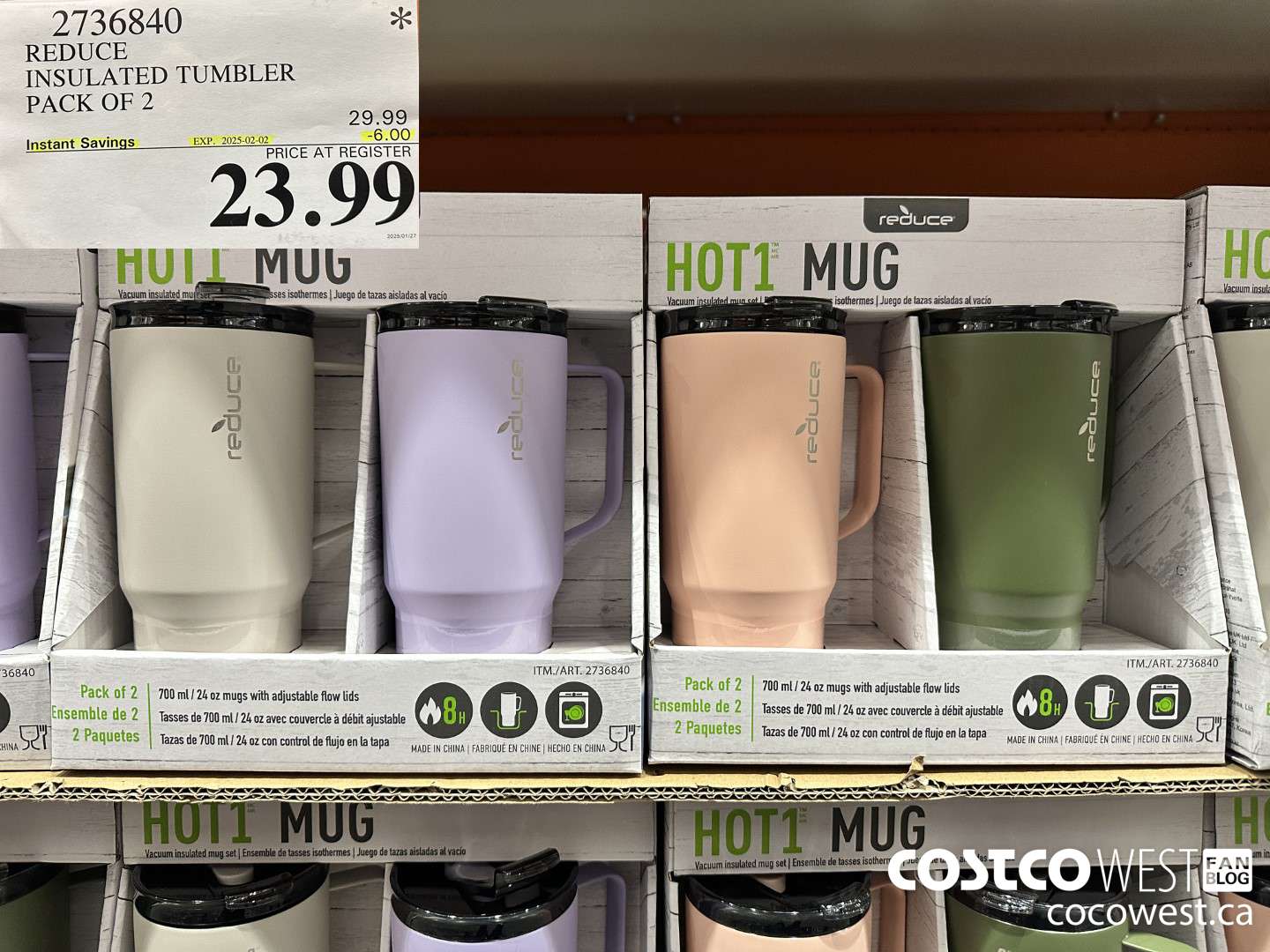 2736840 REDUCE INSULATED TUMBLER PACK OF 2 ($6.00 INSTANT SAVINGS EXPIRES ON 2025-02-02) $23.99