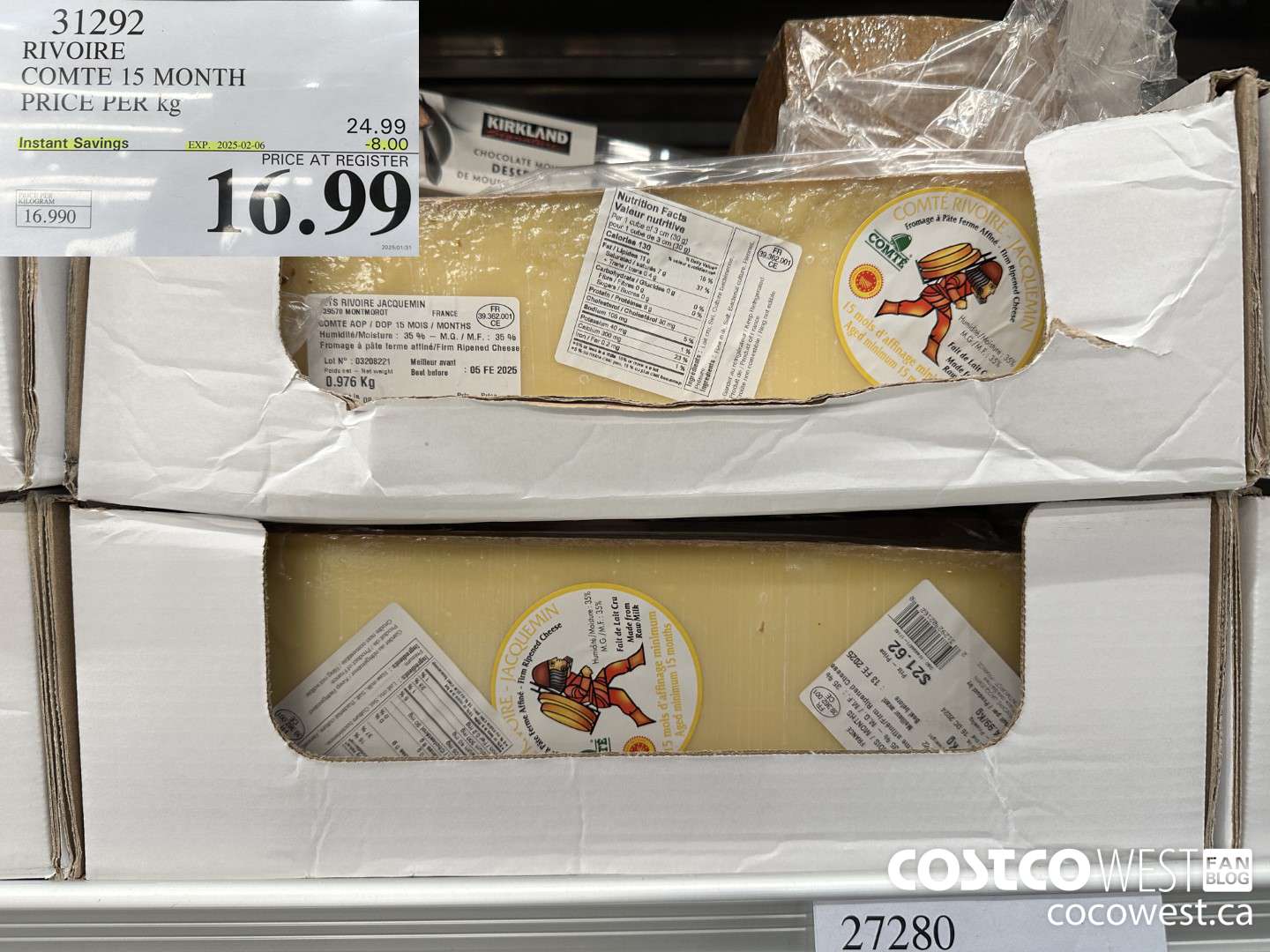 31292 RIVOIRE COMTE 16 MONTH 1KG ($8.00 INSTANT SAVINGS EXPIRES ON 2025-02-06) $16.99