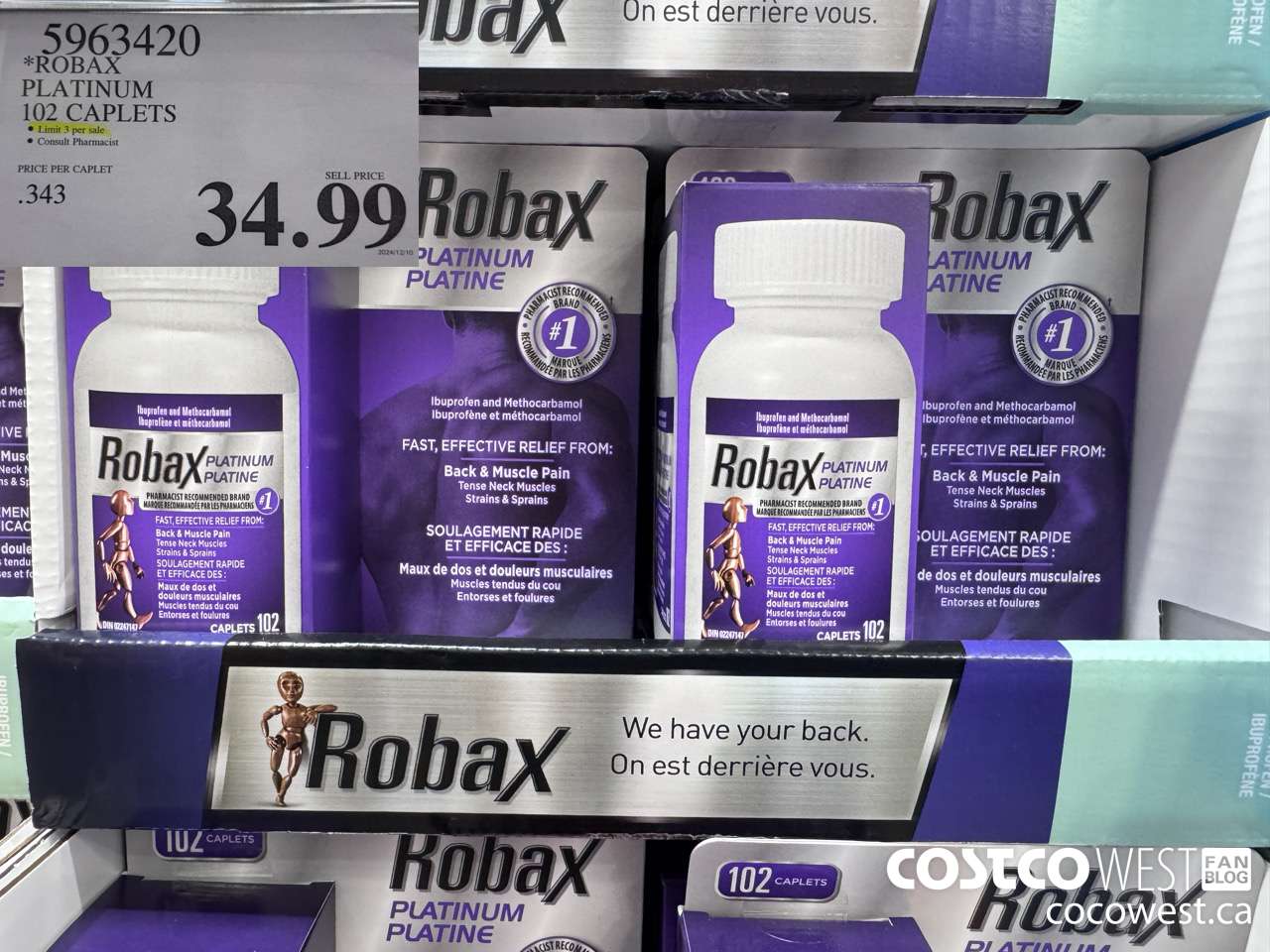 5963420 ROBAX PLATINUM 102 CAPLETS $34.99