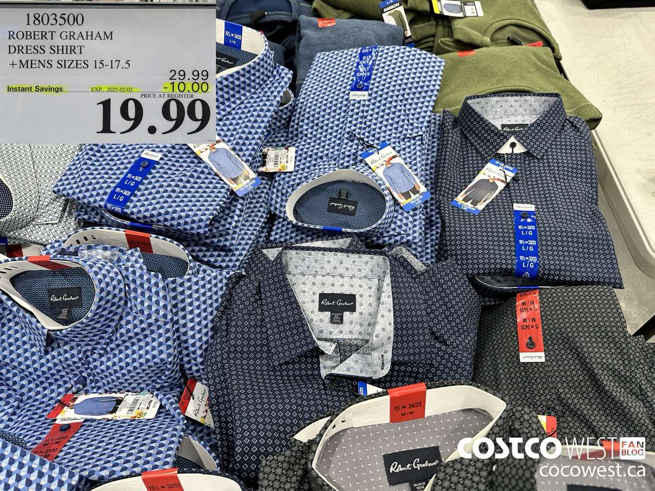 1803500 ROBERT GRAHAM DRESS SHIRT MENS SIZES 15-17.5 ($10.00 INSTANT SAVINGS EXPIRES ON 2025-02-02) $19.99