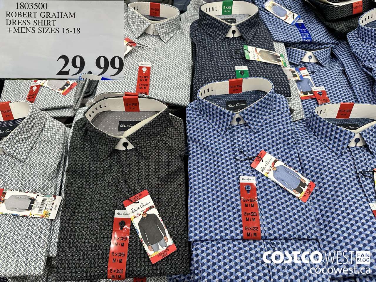 1803500 ROBERT GRAHAM DRESS SHIRT MENS SIZES 15-18 $29.99