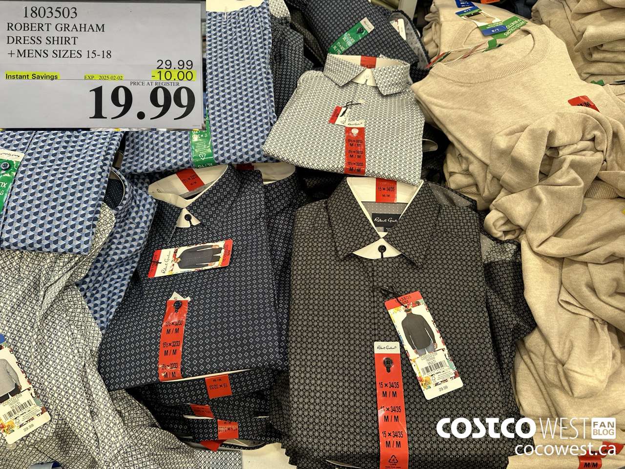 1803503 ROBERT GRAHAM DRESS SHIRT MENS SIZES 15-18 ($10.00 INSTANT SAVINGS EXPIRES ON 2025-02-02) $19.99