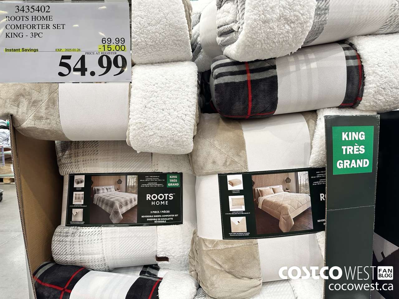 3435402 ROOTS HOME COMFORTER SET KING 3PC ($15.00 INSTANT SAVINGS EXPIRES ON 2025-01-26) $54.99