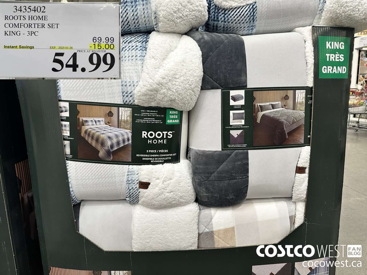 3435402 ROOTS HOME COMFORTER SET KING 3PC ($15.00 INSTANT SAVINGS EXPIRES ON 2025-01-26) $54.99